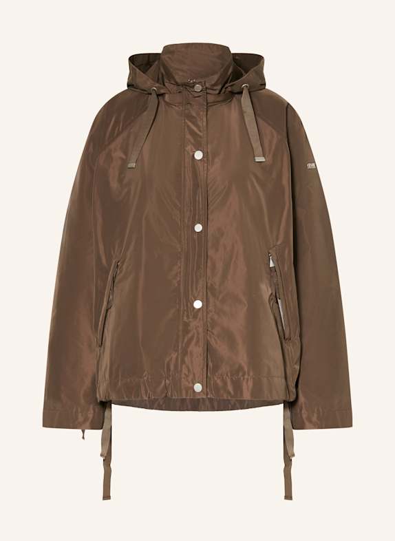 CINQUE Kurtka CICATA z odpinanym kapturem CIEMNOBRĄZOWY