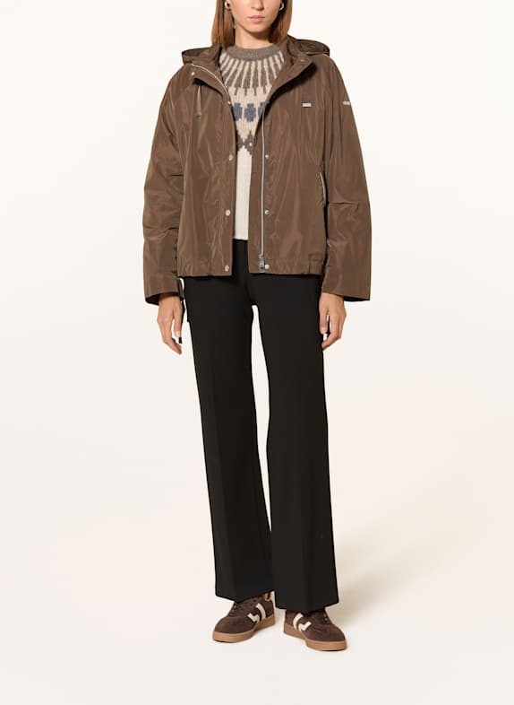 CINQUE Veste CICATA avec capuche amovible MARRON FONCÉ