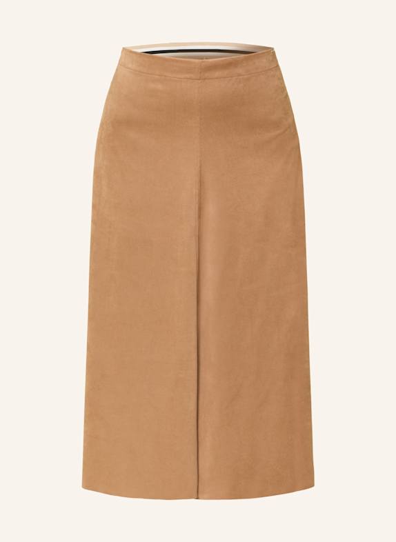 CINQUE Jerseyrock CIROADSTER in Lederoptik CAMEL