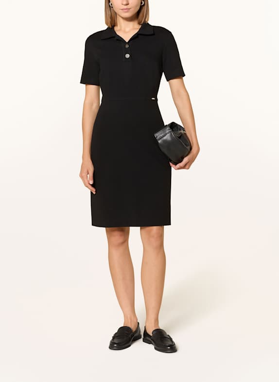 CINQUE Piqué-Kleid CIISO SCHWARZ