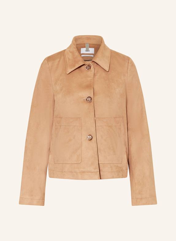 CINQUE Kastenjacke CIELVIS in Lederoptik CAMEL
