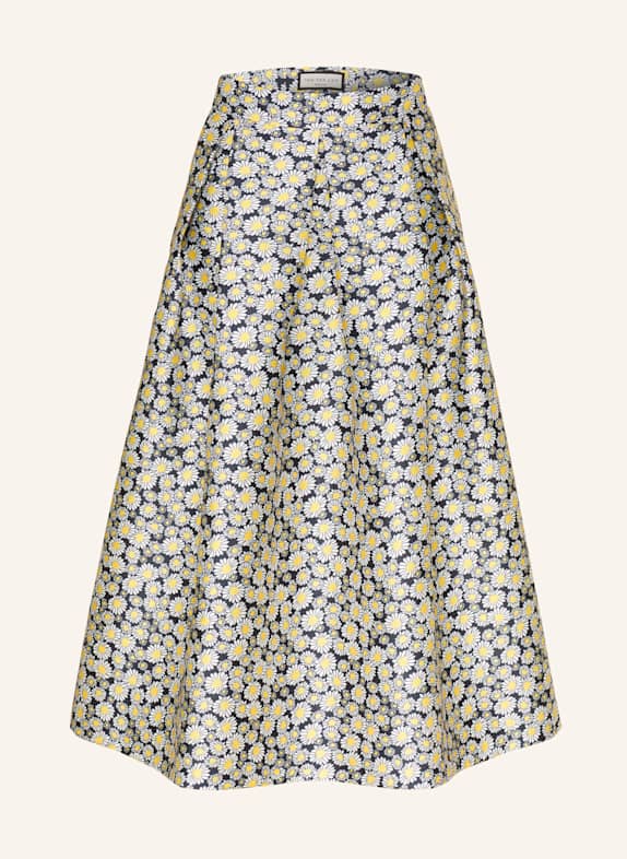 SEM PER LEI Faltenrock SCHWARZ / GELB / WEISS