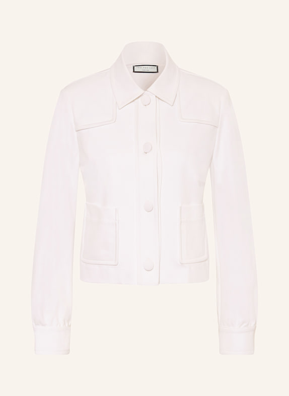 SEM PER LEI Jersey-Kastenjacke WEISS