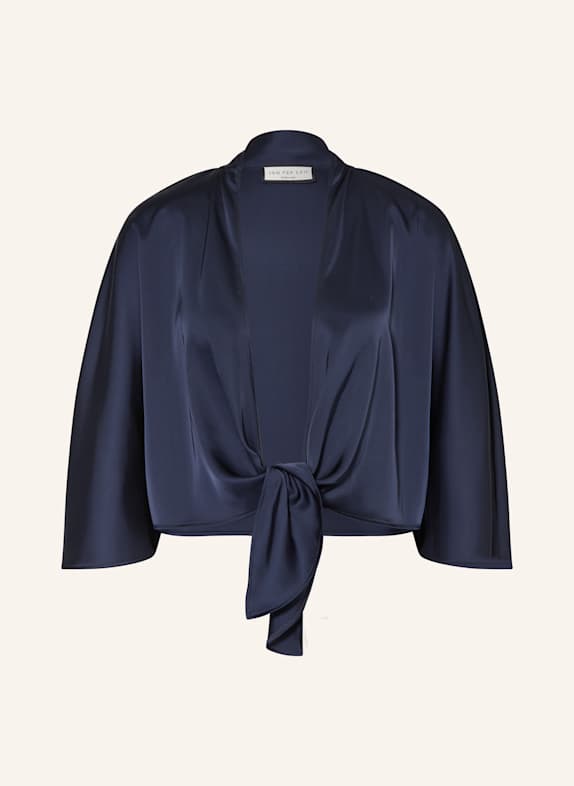SEM PER LEI Bolero aus Satin mit 3/4-Arm DUNKELBLAU
