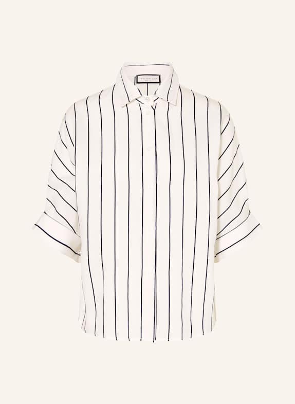 SEM PER LEI Košilová halenka s 3/4 rukávem REŽNÁ / TMAVĚ MODRÁ