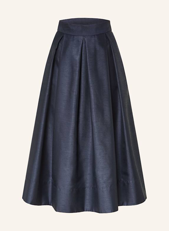 SEM PER LEI Skládaná sukně TMAVĚ MODRÁ
