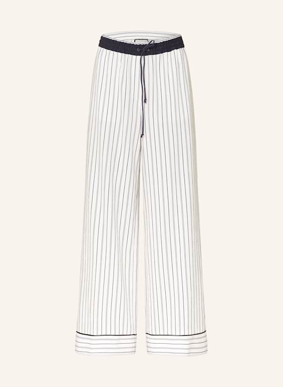 SEM PER LEI Marlenehose ECRU / DUNKELBLAU