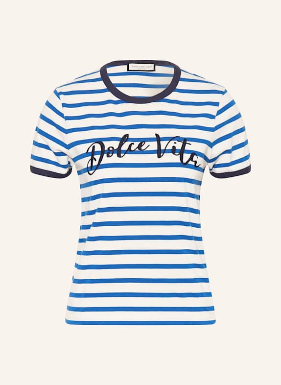 SEM PER LEI Tričko BÍLÁ / MODRÁ