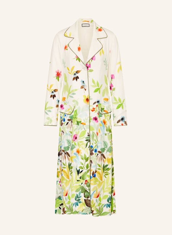 SEM PER LEI Sukienka ECRU / JASNOZIELONY / ZIELONY