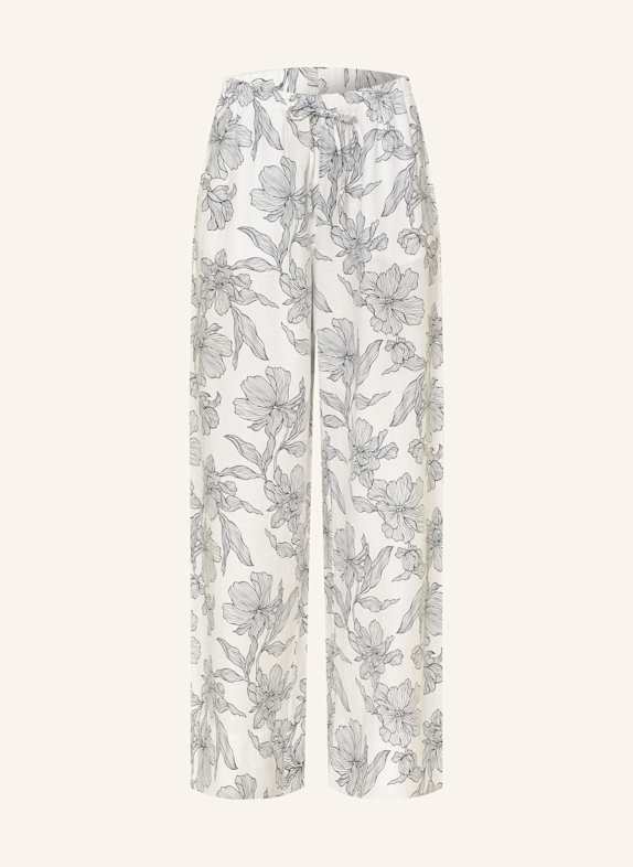 GANT pantalon en lin BLANC / NOIR