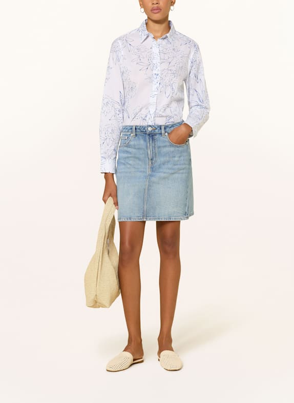 GANT fustă din denim 982 SEMI LIGHT BLUE BROK