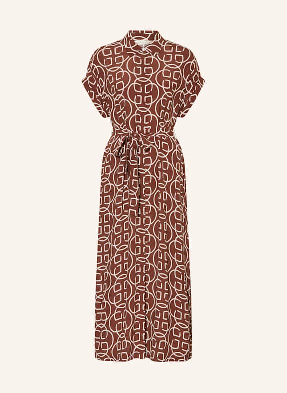 GANT Overhemdjurk BRUIN / WIT