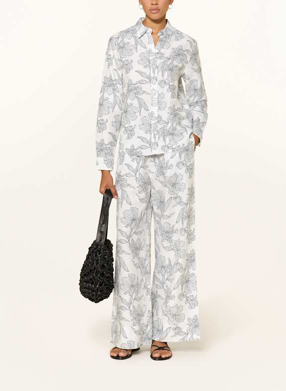 GANT Linnen overhemdblouse WIT / ZWART