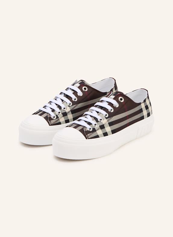 BURBERRY Plateau-Sneaker DUNKELBRAUN / SCHWARZ / ECRU