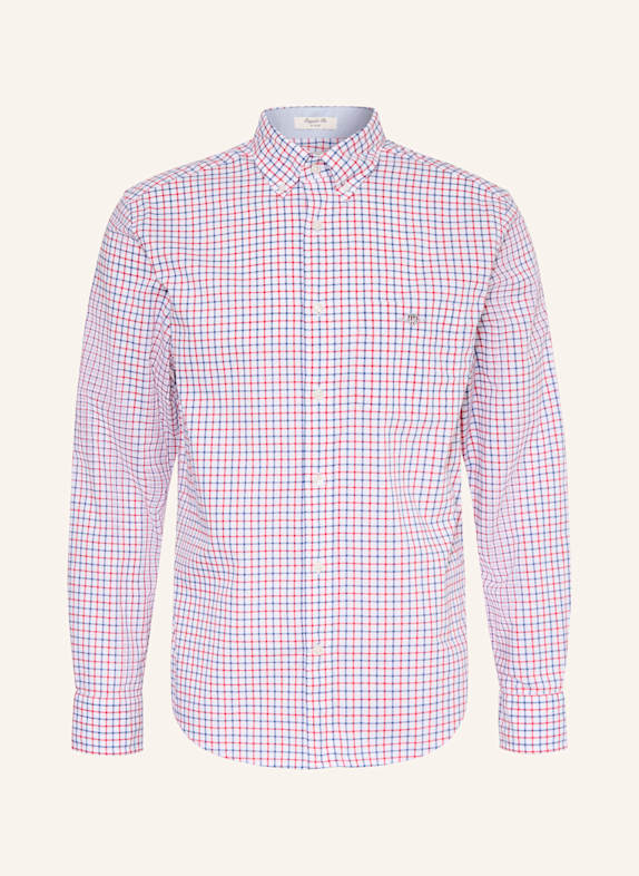 GANT Košile Regular Fit BÍLÁ / MODRÁ / ČERVENÁ
