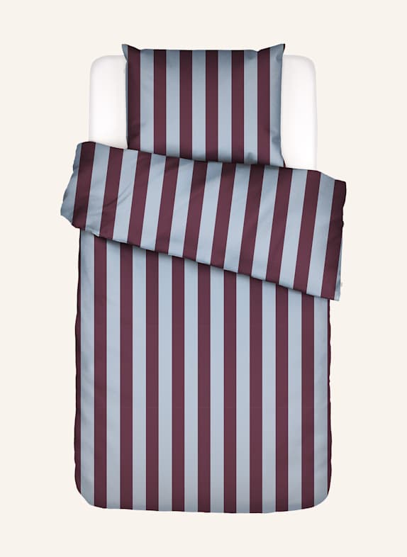 ESSENZA Bettwäsche MINTE HELLBLAU/ DUNKELROT