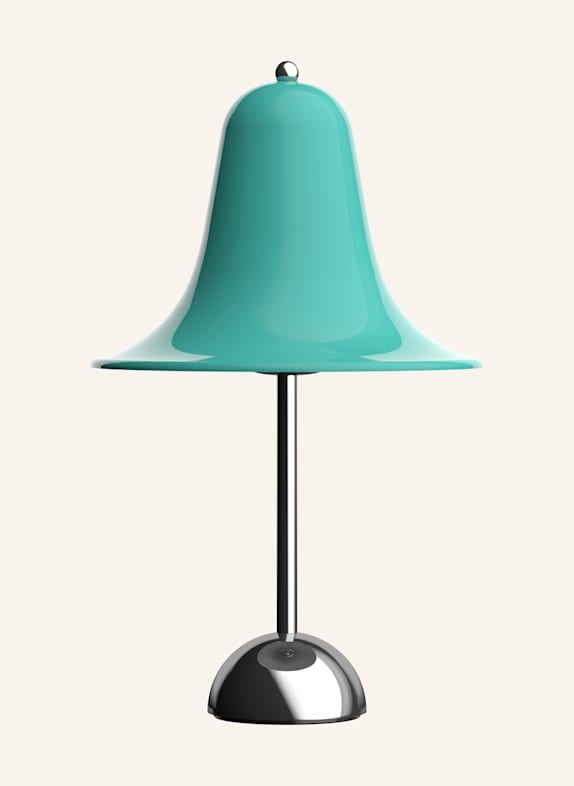 VERPAN Stolní lampa PANTOP PORTABLE PETROLEJOVÁ/ STŘÍBRNÁ