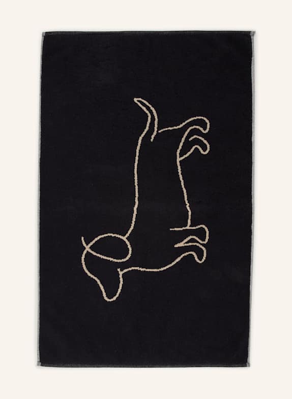 Cawö Badematte WE LOVE DOGS SCHWARZ / BEIGE