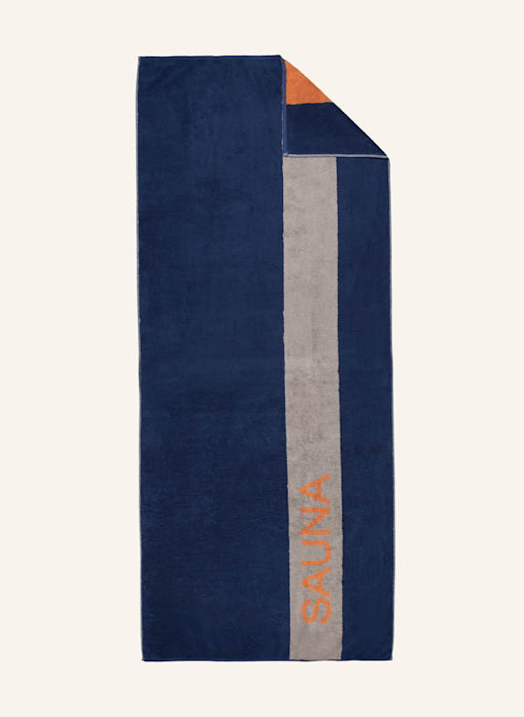 Cawö Ręcznik do sauny SAUNA GRANATOWY/ SZARY/ POMARAŃCZOWY