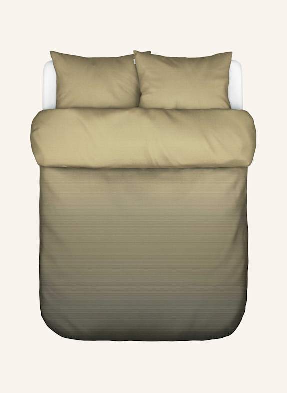 Marc O'Polo Bettwäsche JORN OLIV/ DUNKELGRAU/ WEISS