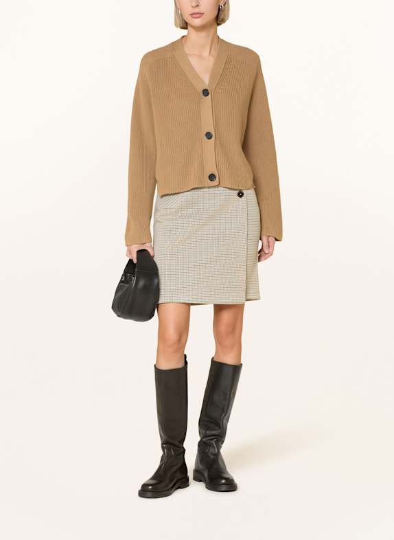 CARTOON Skirt in wrap look CREAM / CAMEL / DARK GRAY