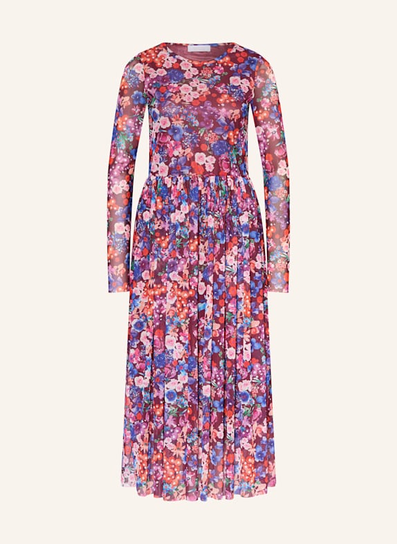 Rich & Royal Mesh-Kleid ROT / FUCHSIA / BLAU