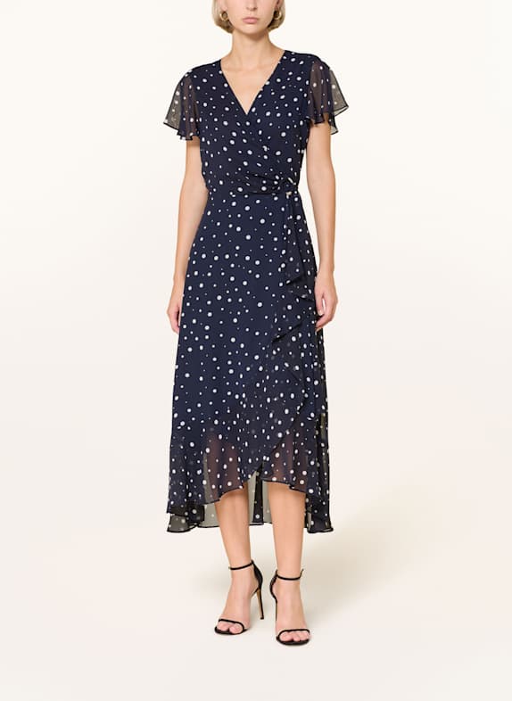 Joseph Ribkoff SIGNATURE Wickelkleid DUNKELBLAU / WEISS