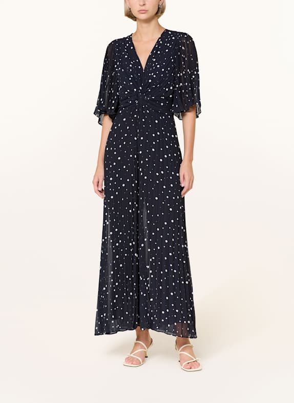 Joseph Ribkoff SIGNATURE Jumpsuit mit Plissees DUNKELBLAU / WEISS
