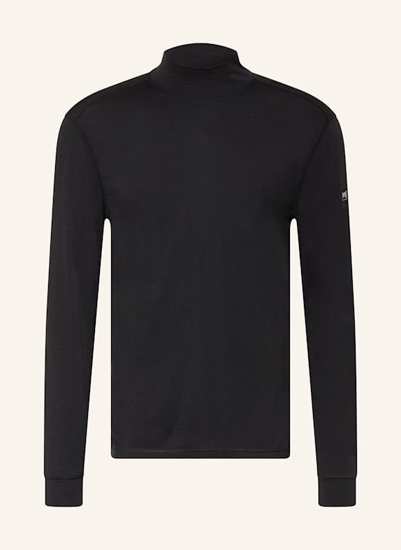 super.natural Koszulka funkcyjna TUNDRA175 z wełną merino CZARNY