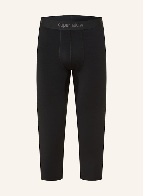 super.natural Dół od bielizny funkcyjnej ARCTIC230 ze skróconymi nogawkami i domieszką wełny merino CZARNY