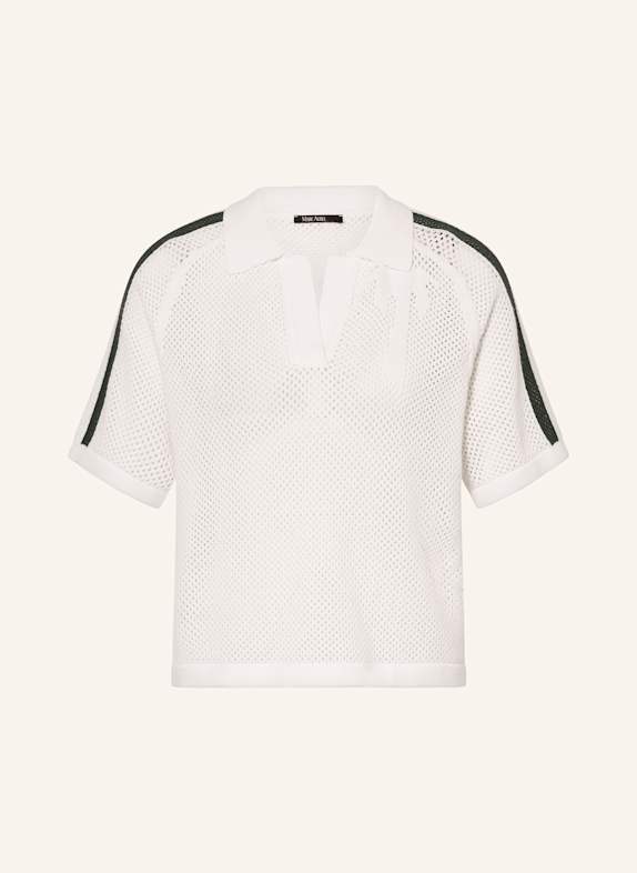 MARC AUREL Strick-Poloshirt mit Galonstreifen WEISS