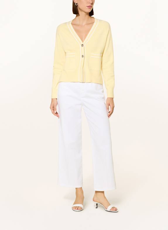 MARC AUREL vest GEEL / WIT