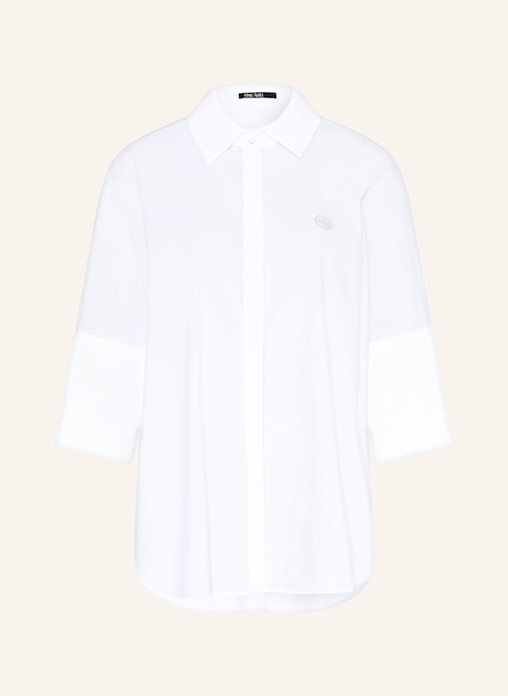 MARC AUREL Oversized shirt blouse with 3/4 sleeves WHITE