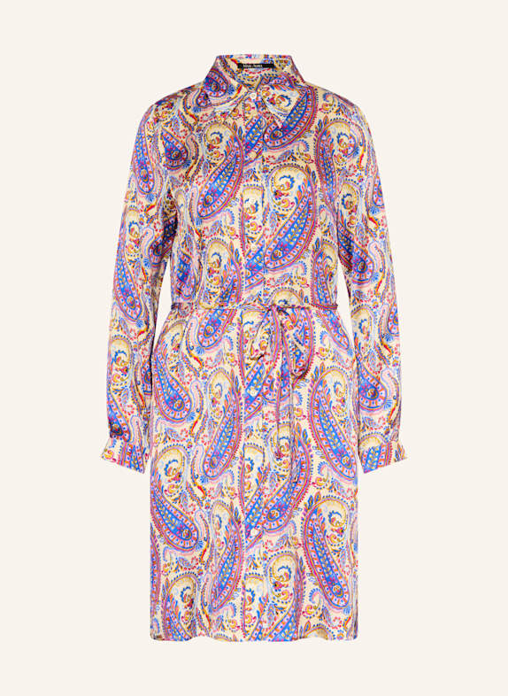 MARC AUREL Sukienka koszulowa z satyny JASNOŻÓŁTY / NIEBIESKI / RÓŻOWY