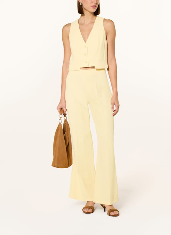 MARC AUREL Cropped blazer vest YELLOW
