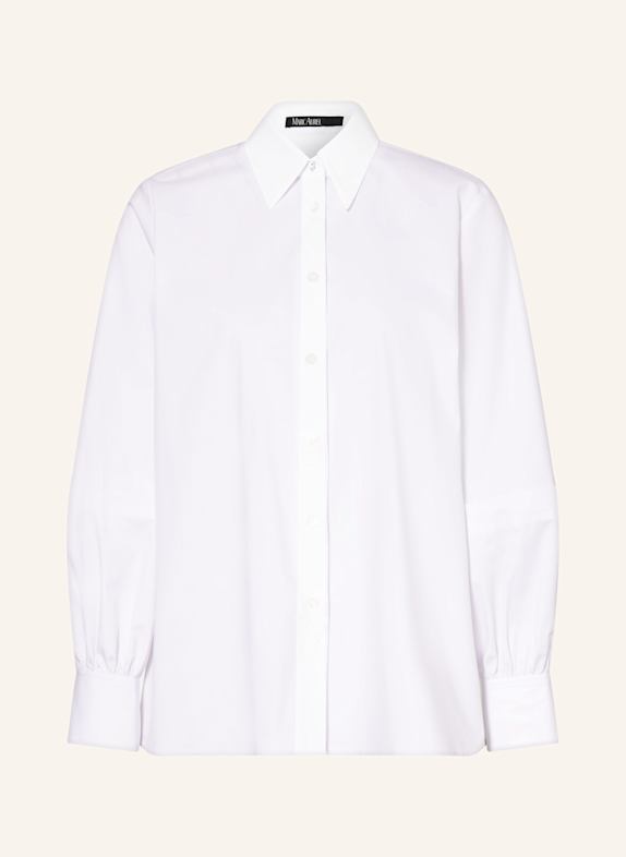 MARC AUREL Hemdbluse mit Volants und Schmucksteinen WEISS