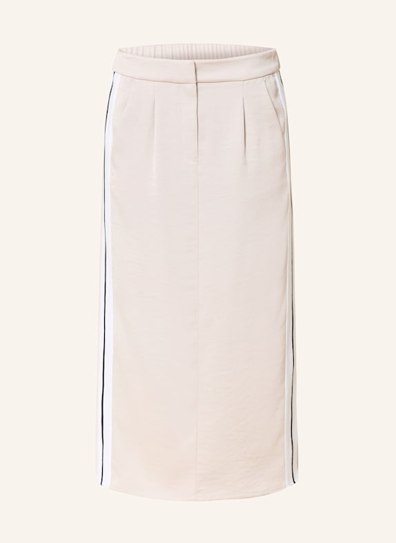 MARC AUREL Skirt with tuxedo stripe CREAM / WHITE / BLACK