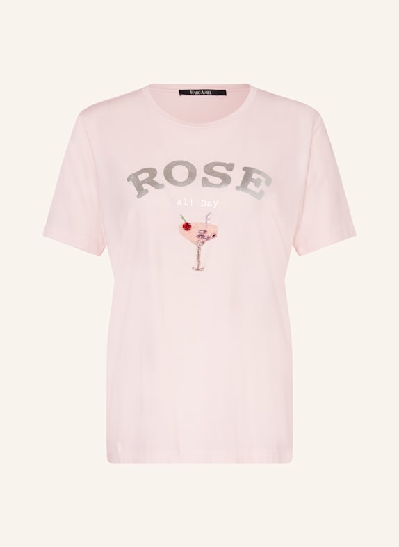 MARC AUREL T-Shirt mit Schmucksteinen HELLROSA