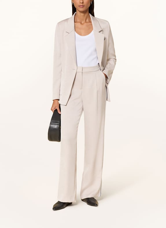 MARC AUREL Marlene-broek met galonstrepen BEIGE / WIT