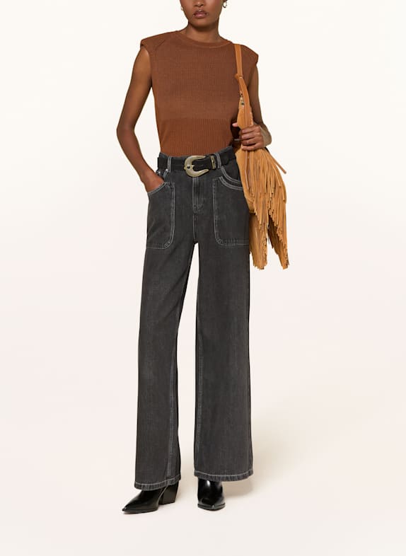 ba&sh Wide Leg Jeans NOEL GREY CARBON