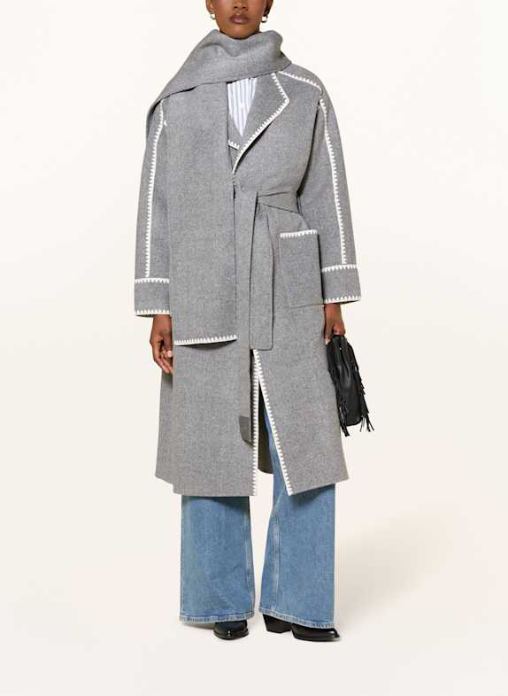 maje Wollmantel GRAU