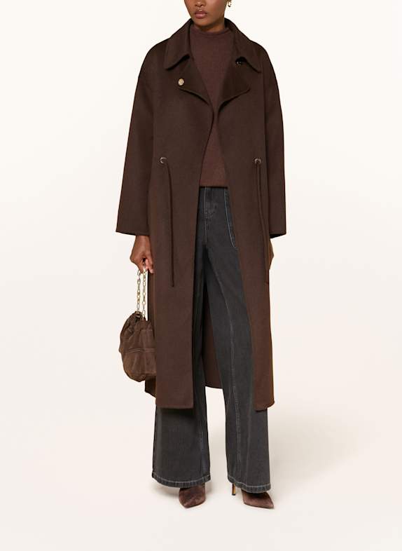 ba&sh Wollmantel KATE DUNKELBRAUN