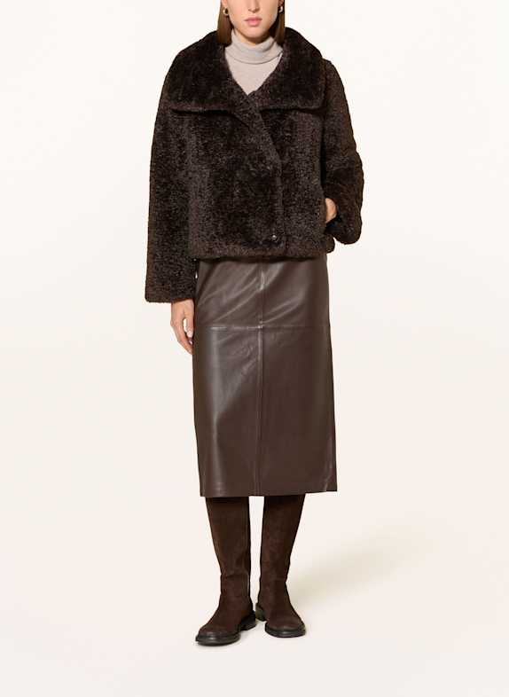 Marc O'Polo Teddyfell-Jacke DUNKELBRAUN