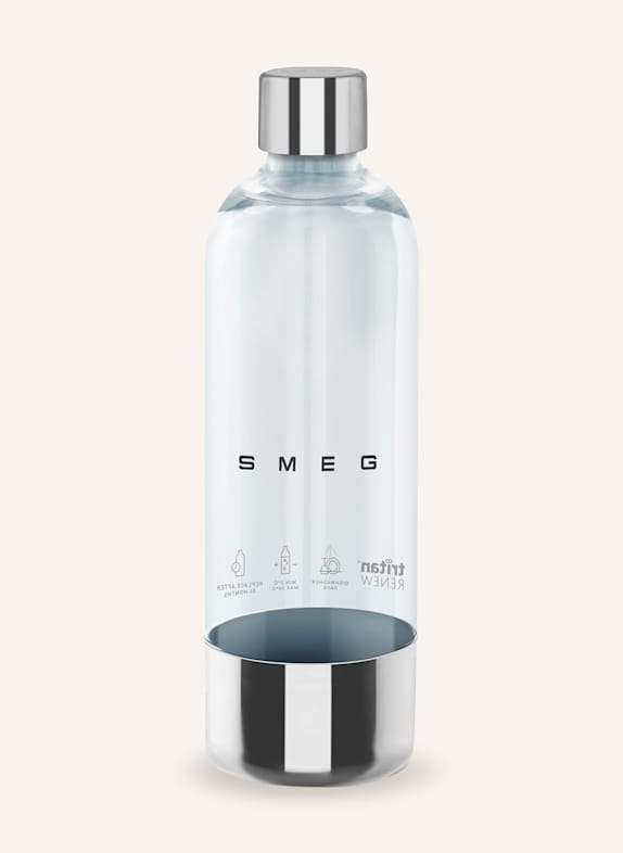 SMEG Trinkflasche SKSB01 für Wassersprudler SCHWARZ / SILBER