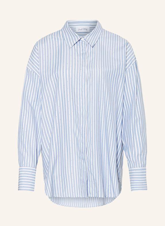 Joseph Ribkoff Oversized-Hemdbluse mit Schmucksteinen ECRU / HELLBLAU