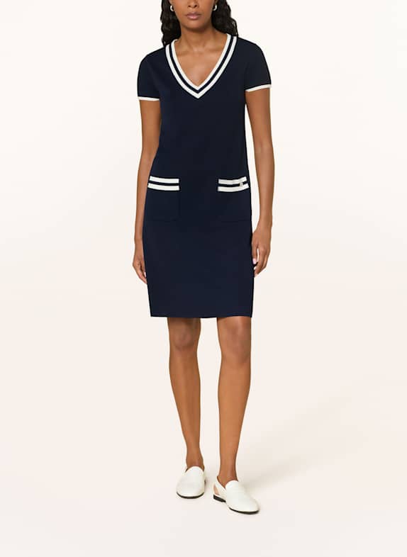 Joseph Ribkoff Strickkleid DUNKELBLAU / WEISS