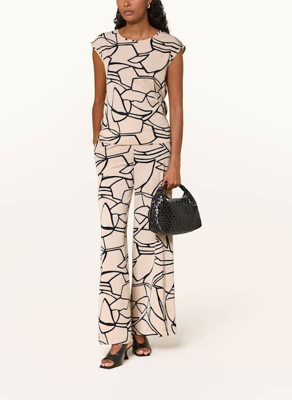 Joseph Ribkoff Marlene-broek van satijn BEIGE / ZWART