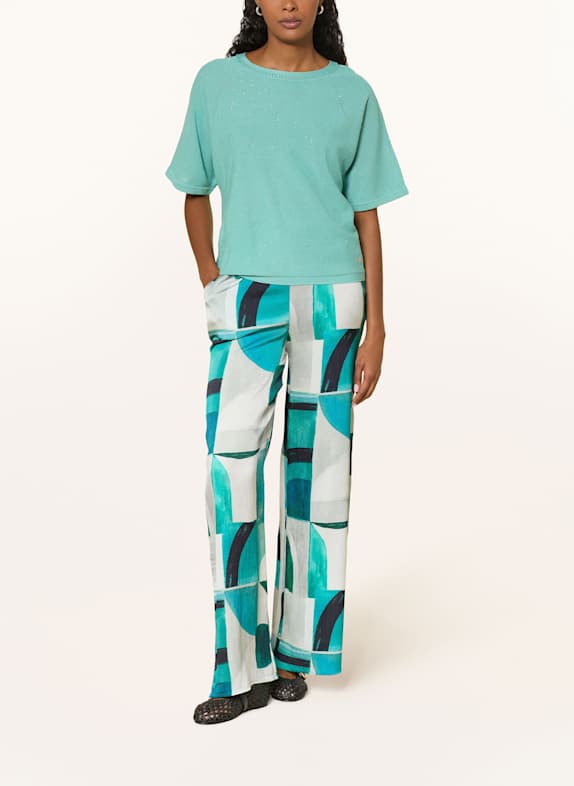 Joseph Ribkoff Gebreid shirt met pailletten TURQUOISE