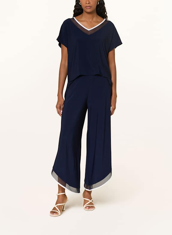 Joseph Ribkoff Jersey-Jumpsuit DUNKELBLAU / WEISS