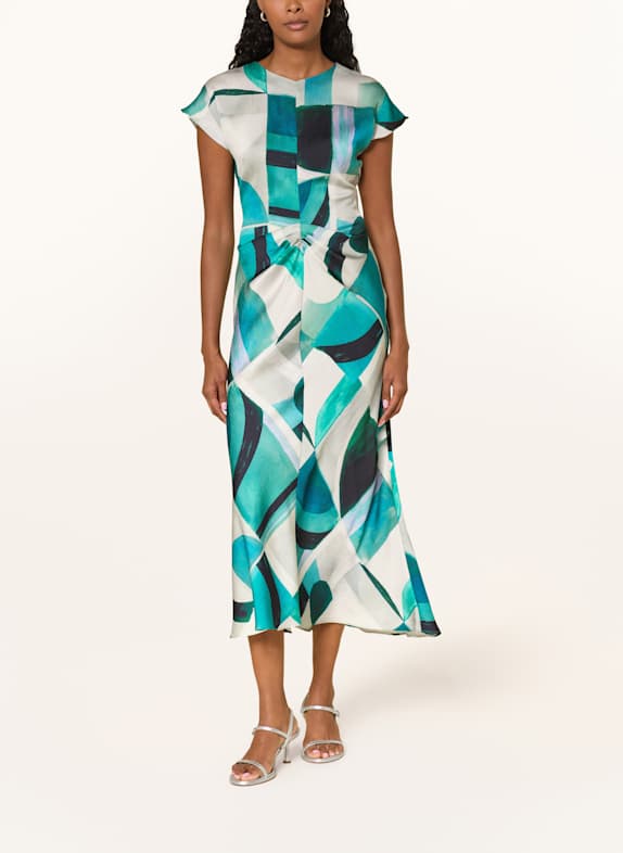 Joseph Ribkoff Kleid PETROL / TAUPE / HELLLILA